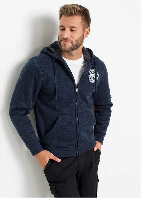 Kapuzen-Sweatjacke mit Teddyfutter, bonprix