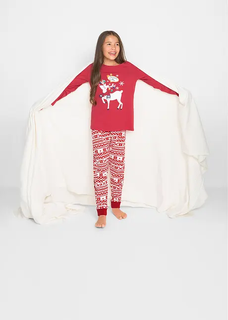 Mädchen Pyjama mit Bio-Baumwolle (2-tlg. Set), bonprix