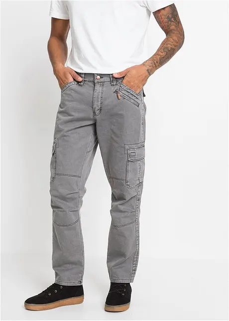 Loose Fit Cargohose aus reiner Baumwolle, Straight, bonprix