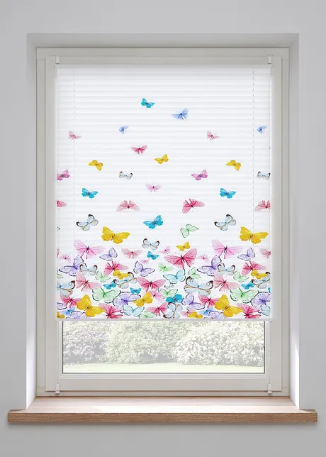Store plissé motifs papillons, bonprix
