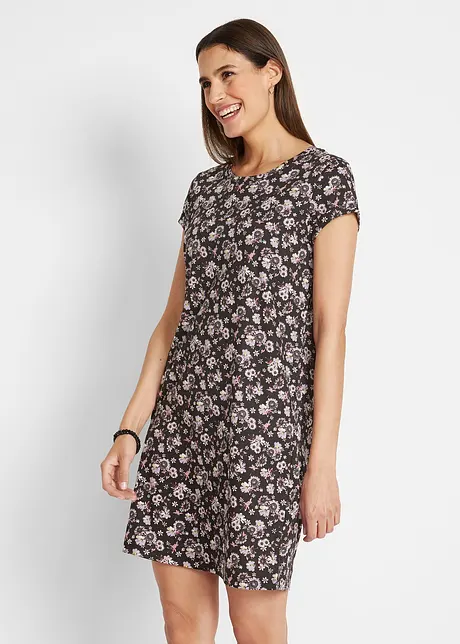 Shirtkleid mit seitlichen Schlitzen aus reiner Baumwolle (2er Pack), bonprix