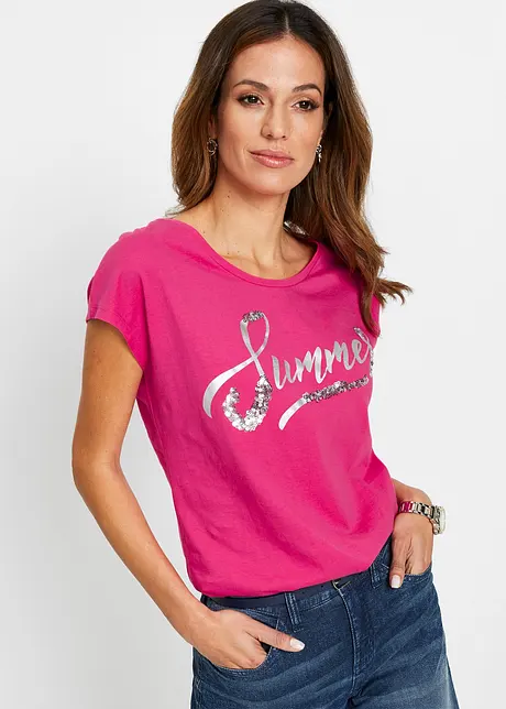 T-shirt avec sequins, bonprix