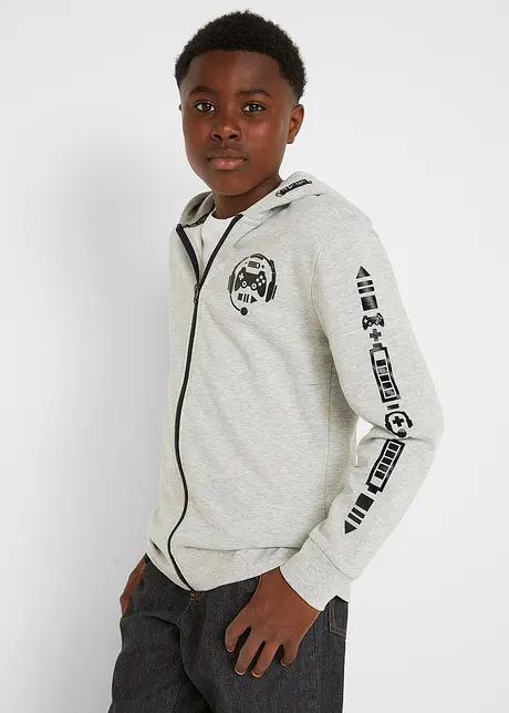 Jungen Kapuzenjacke aus nachhaltiger Baumwolle, bonprix