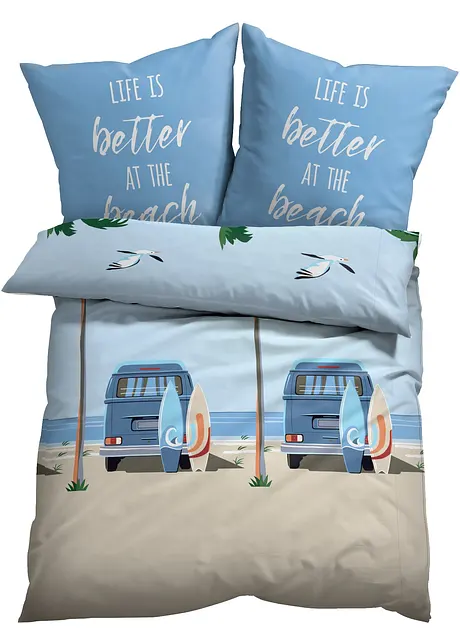 Parure de lit motif van et palmiers à la plage, bonprix