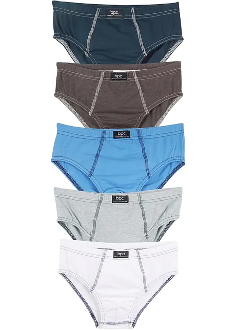 Slip mit weicher Bio-Baumwolle (5er Pack), bonprix