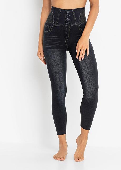 Figurformende Jeggings in angesagtem Denim-Design ohne Nähte