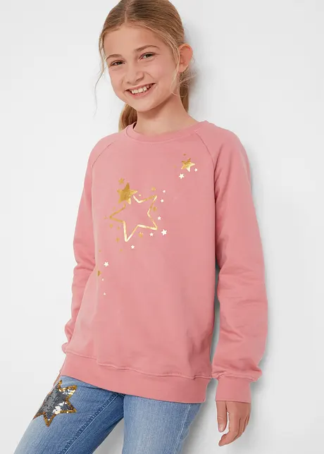 Sweat-shirt fille à paillettes, bonprix