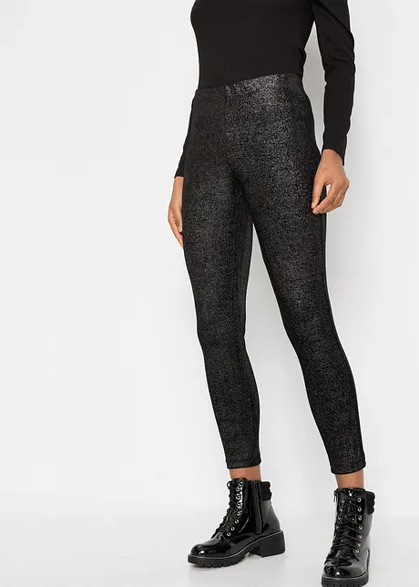 Glitzer Leggings aus Samt, bonprix