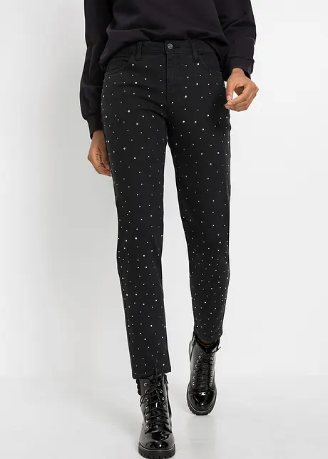 Pantalon extensible avec pierres brillantes, RAINBOW