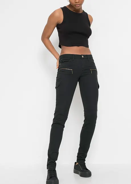 Cargohose aus elastischem Baumwoll-Mix, bonprix
