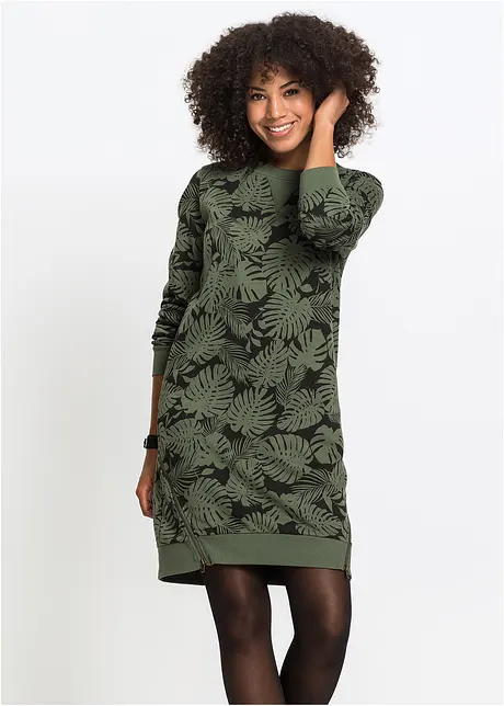 Robe imprimée en molleton, bonprix