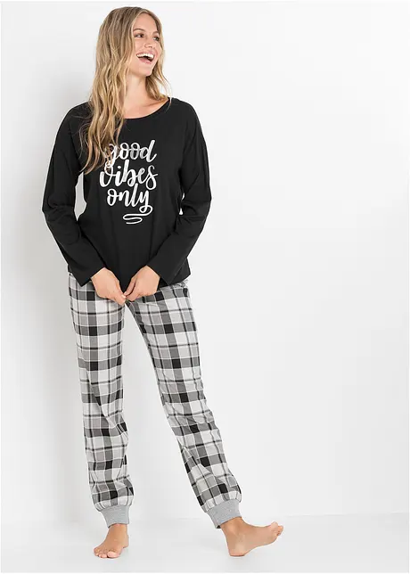 Pyjama avec T-shirt oversize, bonprix