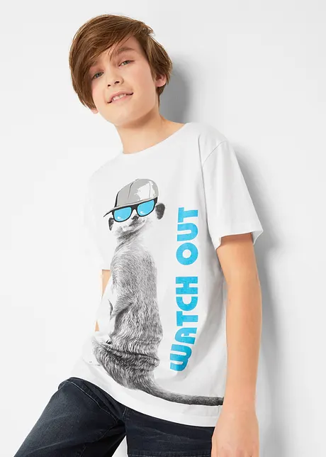 Jungen T-Shirt mit Bio Baumwolle, bonprix