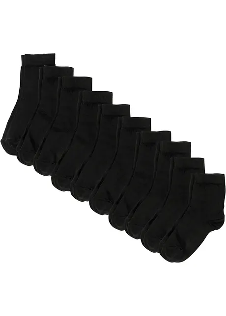 Kurzsocken mit Bio-Baumwolle (10er Pack), bonprix