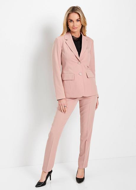Tailleur pantalon (Ens. 2 pces.) facile à associer - rose vintage