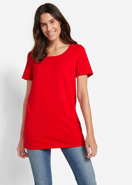 Basic Long-T-Shirt 2er-Pack, Kurzarm, bonprix