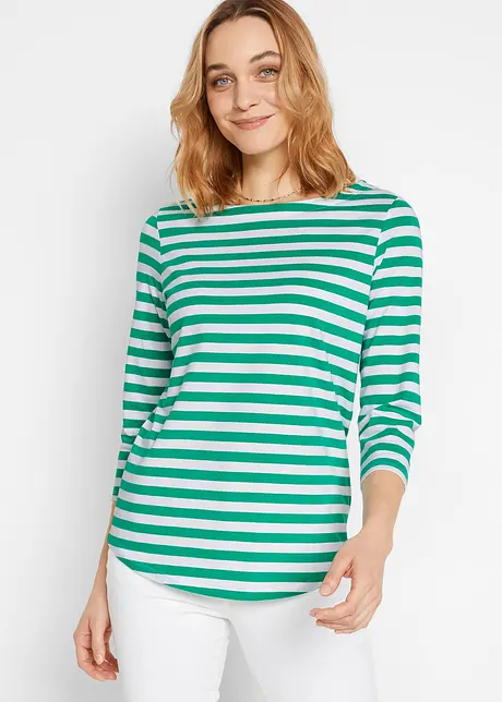 3/4 Shirt mit U-Boot-Ausschnitt, bonprix