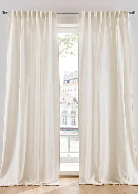 Rideau en lin et coton (1 pce), bonprix