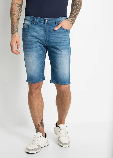 Bermuda en jean extensible avec entrejambe renforcé, Regular Fit, bonprix