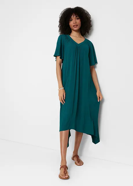 Robe caftan longue en tissu crêpe, bonprix