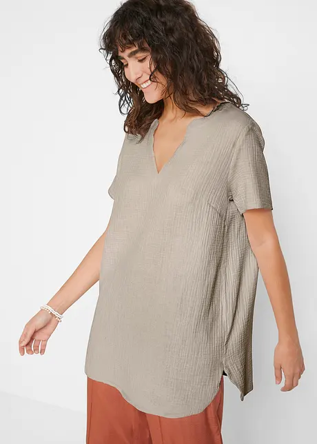 Tunique longue en gaze 100% coton, bonprix