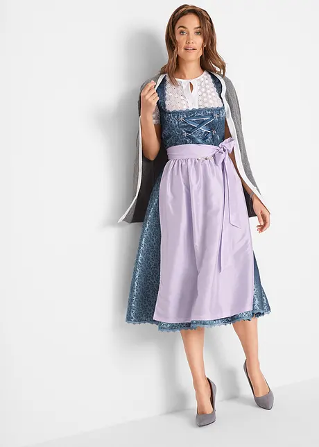 Dirndl longueur midi avec tablier (ens. 2 pces.), bonprix