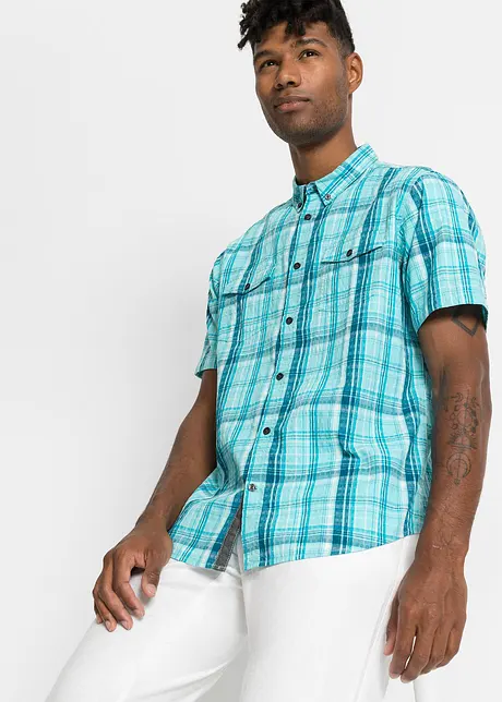 Chemise manches courtes en seersucker 100% coton, bonprix