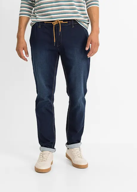 Regular Fit Sweat-Schlupfjeans, Tapered, bonprix