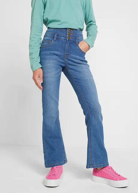 Mädchen High Waist Jeans, flared, bonprix