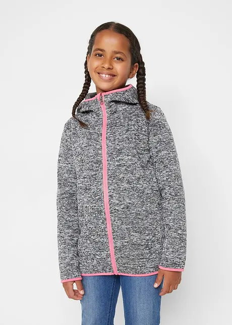 Mädchen Thermo-Strickfleecejacke  mit Kapuze, bonprix