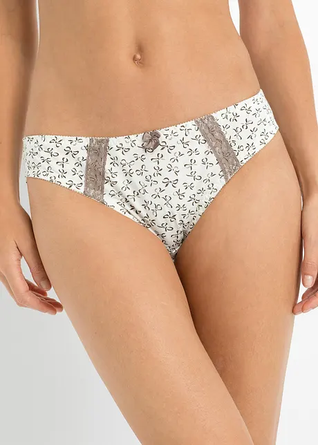 Lot de 3 slips à imprimé féminin, bonprix