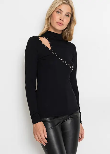 Cut-Out Langarmshirt, BODYFLIRT boutique