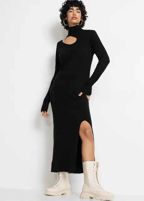 Langes Strickkleid mit Cut-Outs, RAINBOW