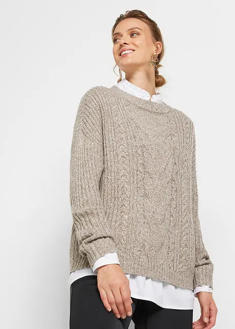 Pullover mit Zopfmuster, bonprix