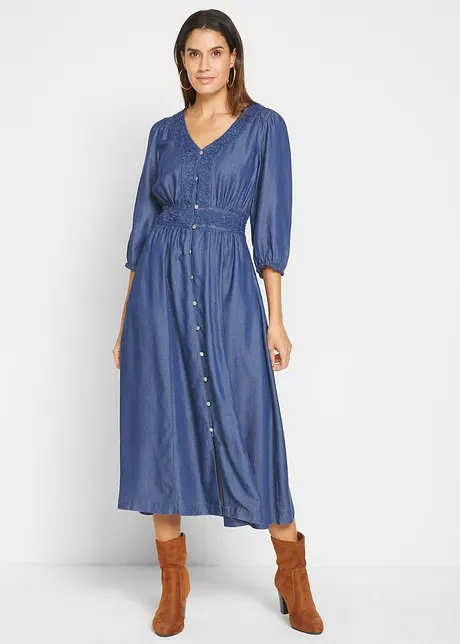 Robe en jean avec galons en dentelle, bpc selection