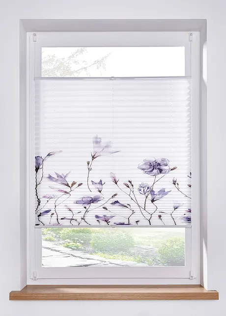 Plissee mit Blumenmuster, bonprix
