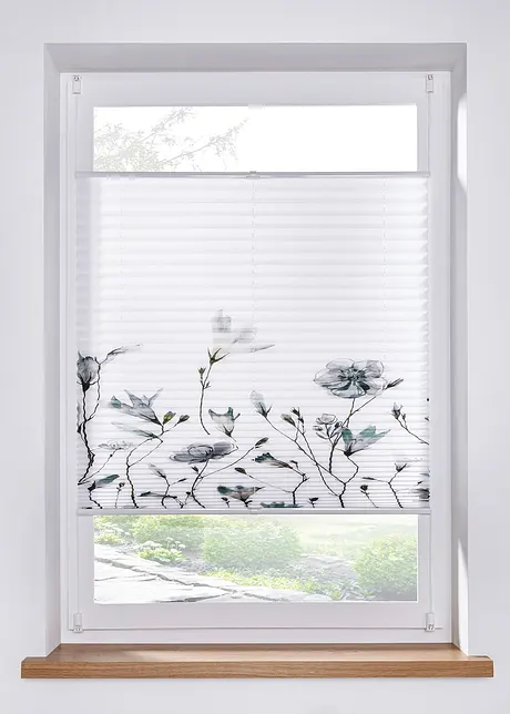 Plissee mit Blumenmuster, bonprix