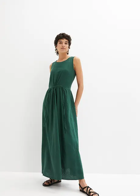 Maxi-Web-Kleid aus leichtem Leinen-Mix, bonprix