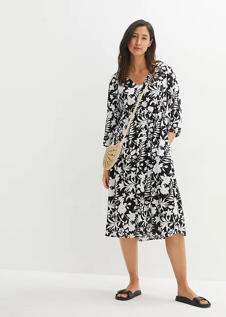 Robe midi en viscose avec poches, bonprix