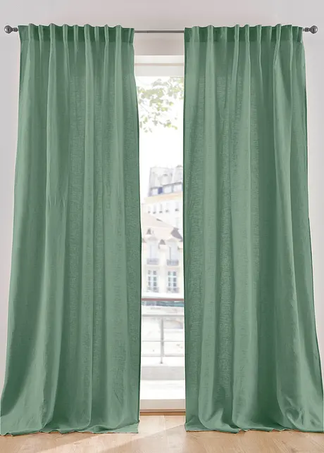 Leinen Baumwoll Vorhang (1er Pack), bonprix