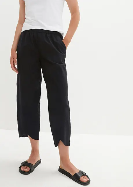 Pantalon 3/4 en léger lin mélangé, bonprix