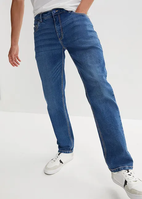 Regular Fit Stretch-Jeans mit recycelter Baumwolle, Straight, bonprix