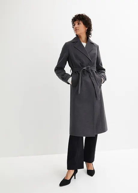 Winter-Trenchcoat in Wolloptik, bonprix