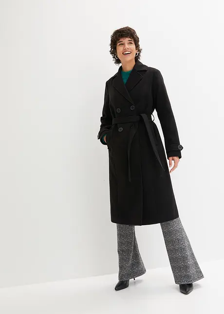 Winter-Trenchcoat in Wolloptik, bonprix