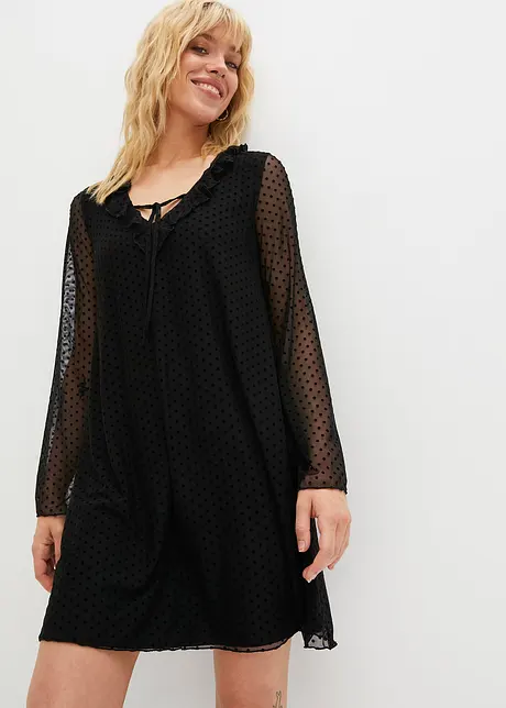 Robe courte en mesh, bonprix