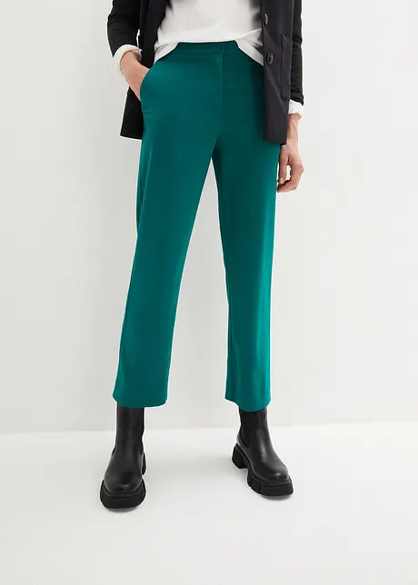 Pantalon droit 7/8 à taille haute élastiquée, bonprix