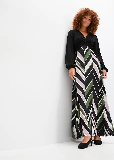 Maxikleid mit bedrucktem Rock aus recyceltem Polyester, BODYFLIRT