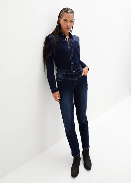 Combinaison en jean extensible thermo avec intérieur doux, John Baner JEANSWEAR