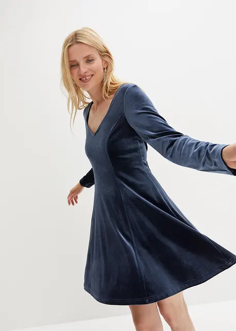 Langarm-Shirtkleid aus Samt, RAINBOW