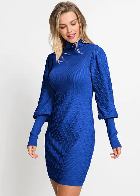 Robe en maille à col roulé, bonprix